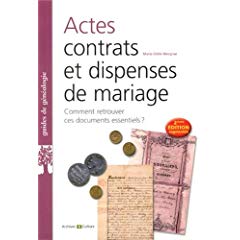 Couverture de  Actes, contrats et dispenses de mariage