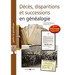 Couverture de  Décès, disparitions et successions en généalogie