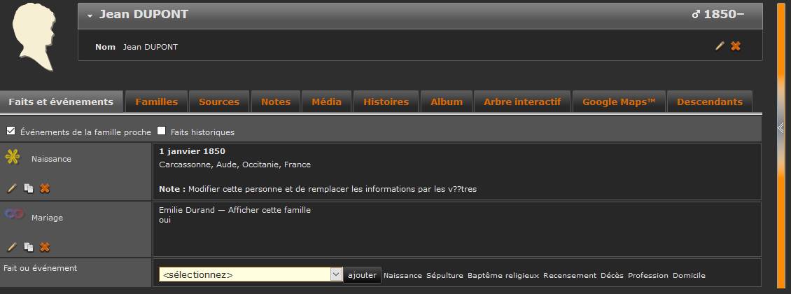 faits evenements
